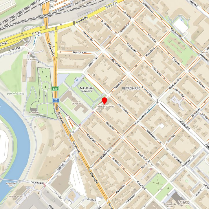 Mapa školy z Mapy.cz