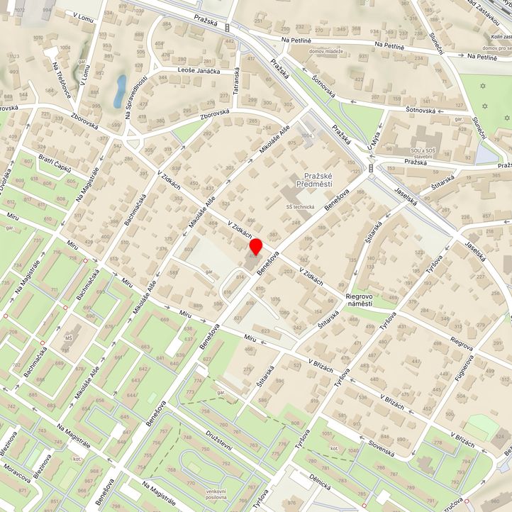 Mapa školy z Mapy.cz