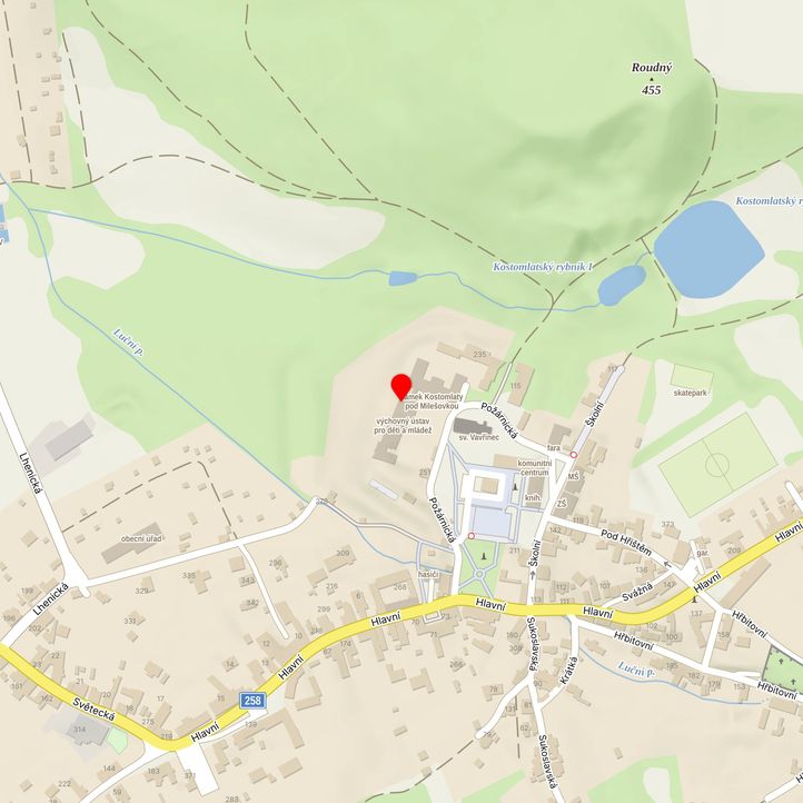 Mapa školy z Mapy.cz