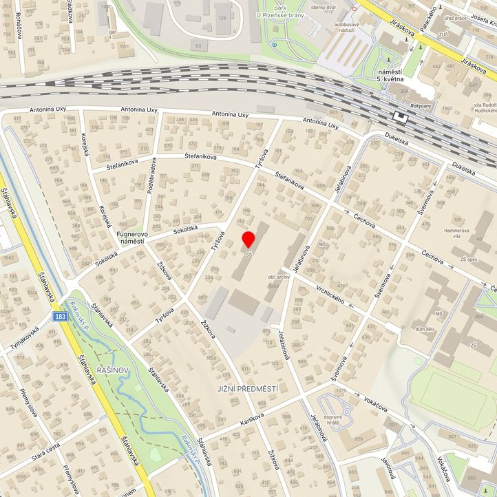 Mapa školy z Mapy.cz
