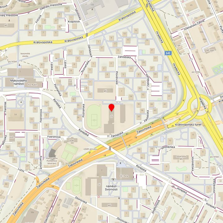 Mapa školy z Mapy.cz