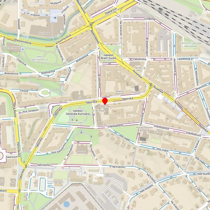 Mapa školy z Mapy.cz
