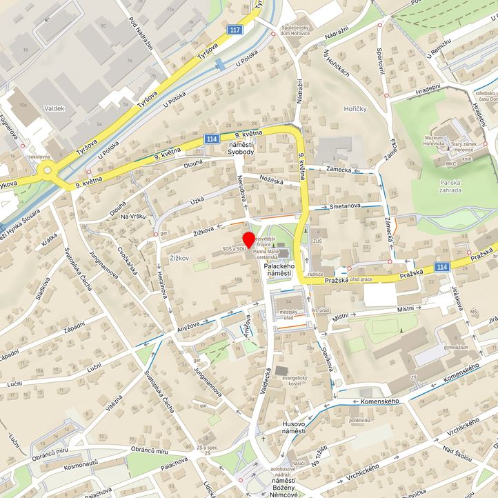 Mapa školy z Mapy.cz