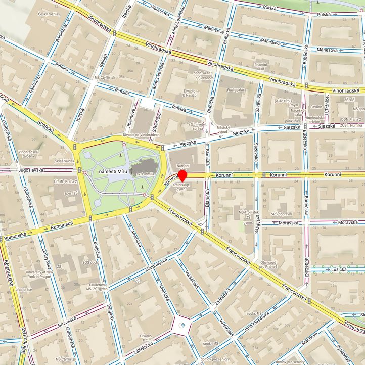Mapa školy z Mapy.cz