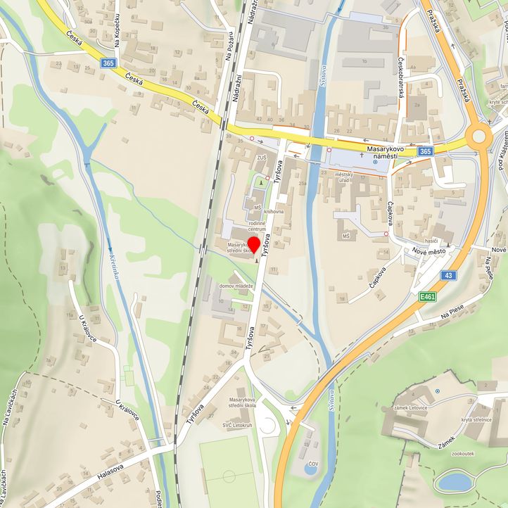 Mapa školy z Mapy.cz