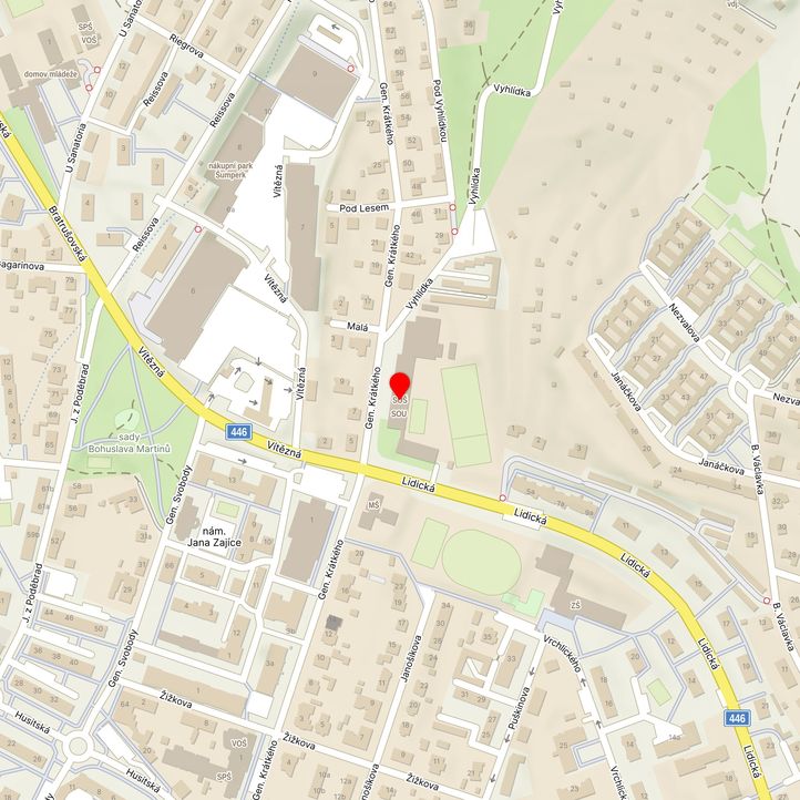 Mapa školy z Mapy.cz