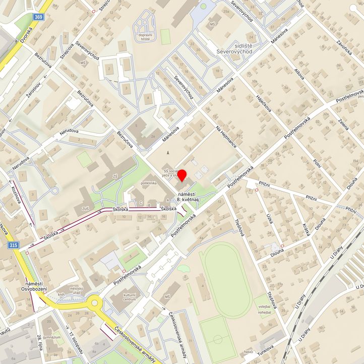 Mapa školy z Mapy.cz