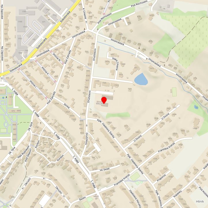 Mapa školy z Mapy.cz