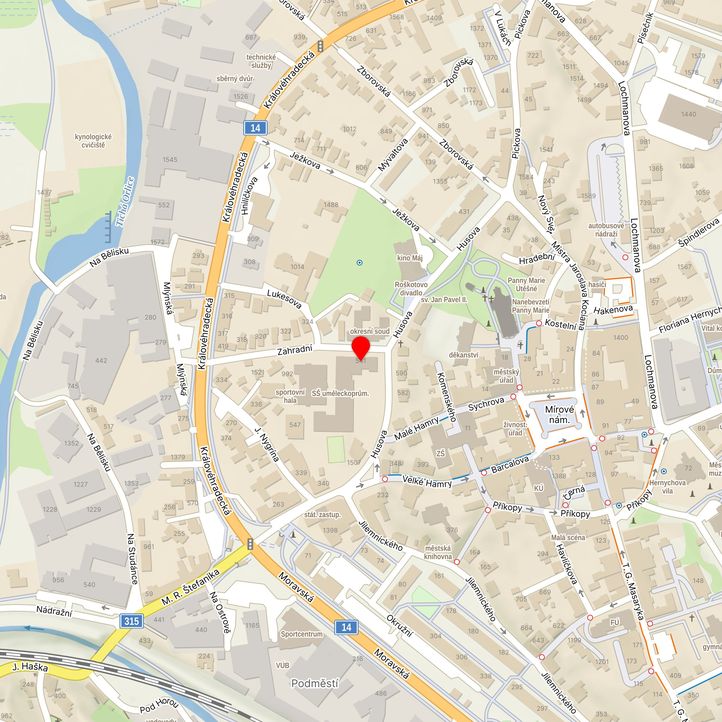 Mapa školy z Mapy.cz