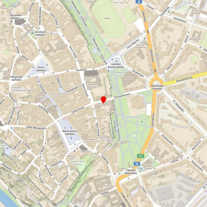 Mapa školy z Mapy.cz