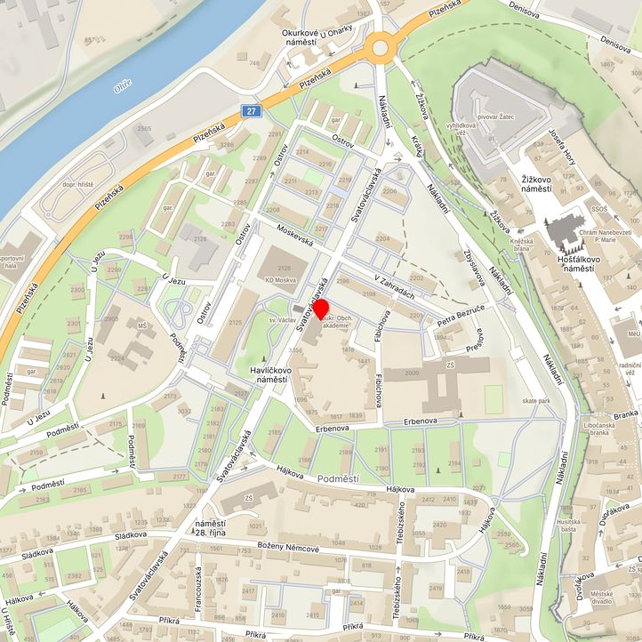 Mapa školy z Mapy.cz
