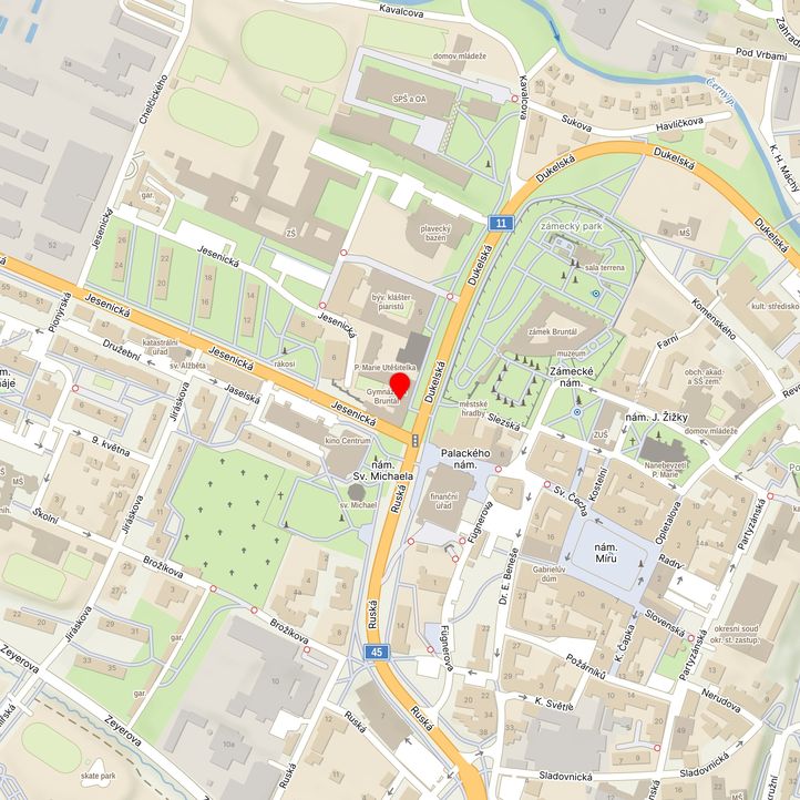 Mapa školy z Mapy.cz