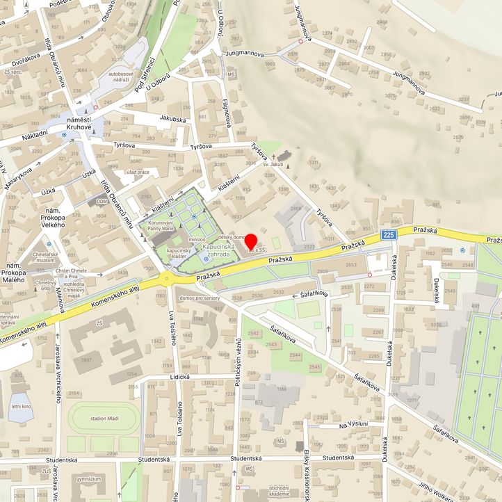 Mapa školy z Mapy.cz
