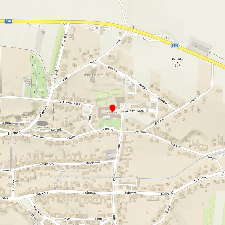 Mapa školy z Mapy.cz
