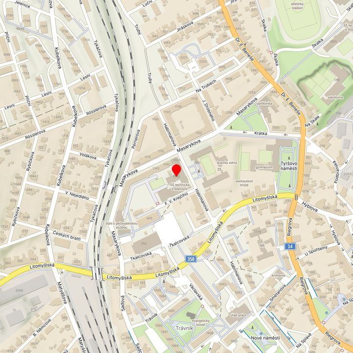Mapa školy z Mapy.cz