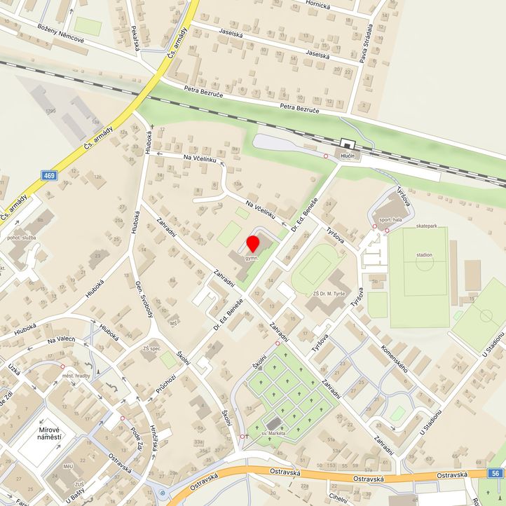 Mapa školy z Mapy.cz