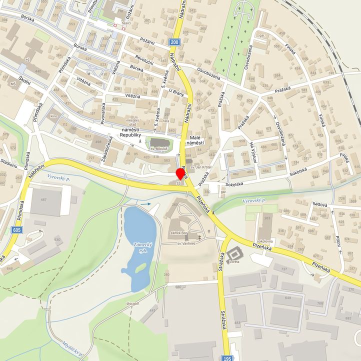 Mapa školy z Mapy.cz