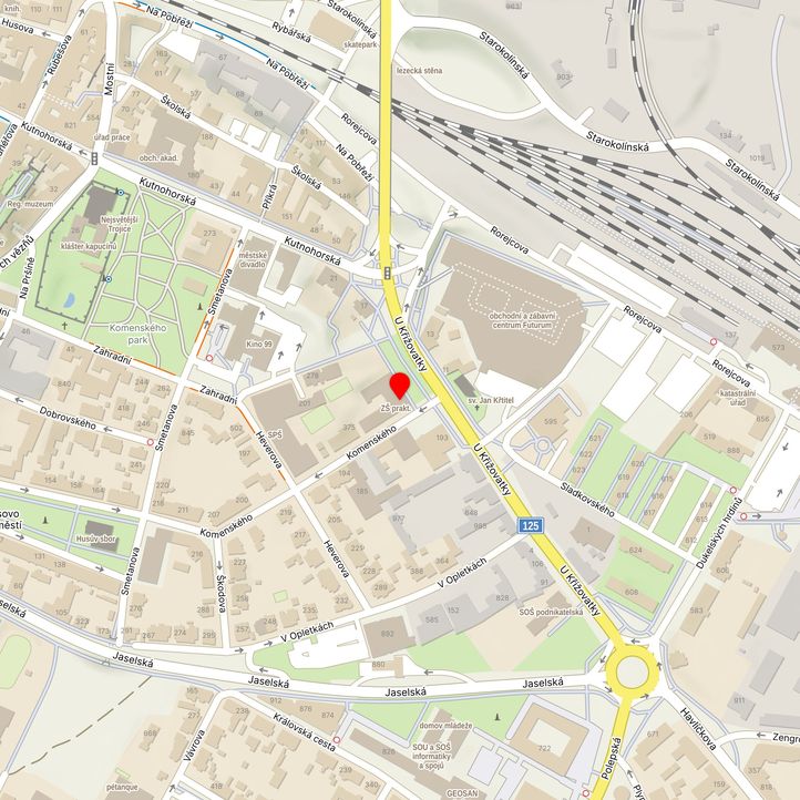 Mapa školy z Mapy.cz