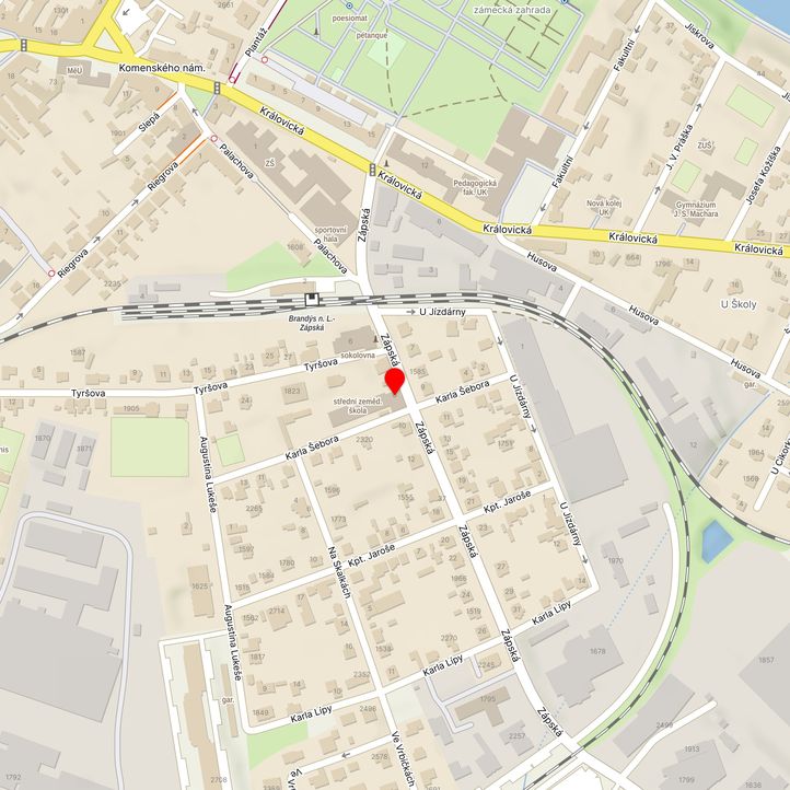 Mapa školy z Mapy.cz