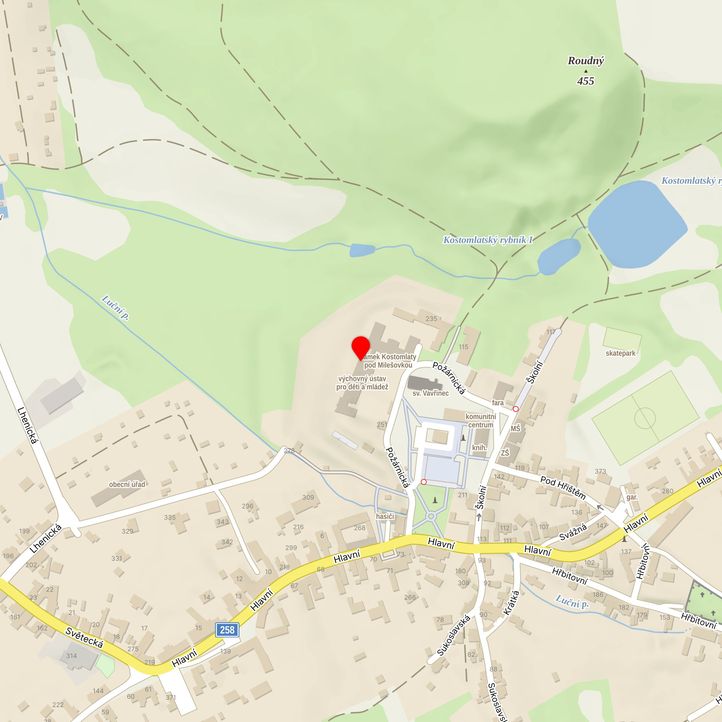 Mapa školy z Mapy.cz