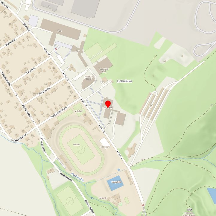 Mapa školy z Mapy.cz