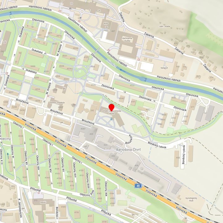 Mapa školy z Mapy.cz