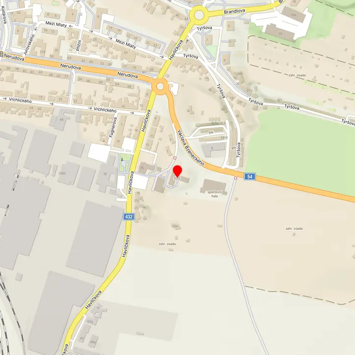 Mapa školy z Mapy.cz