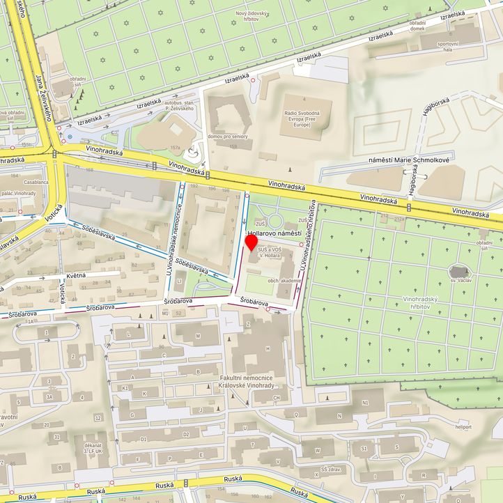 Mapa školy z Mapy.cz
