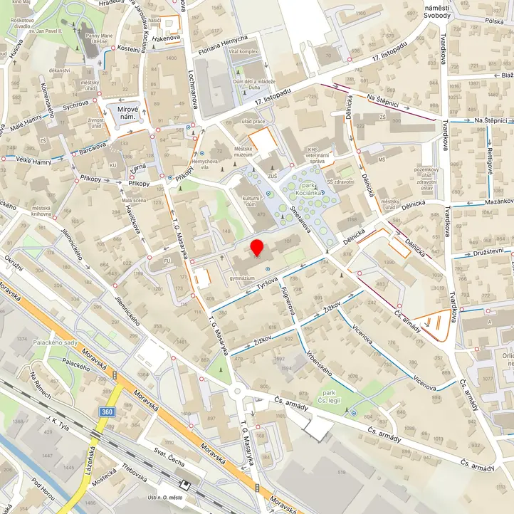 Mapa školy z Mapy.cz