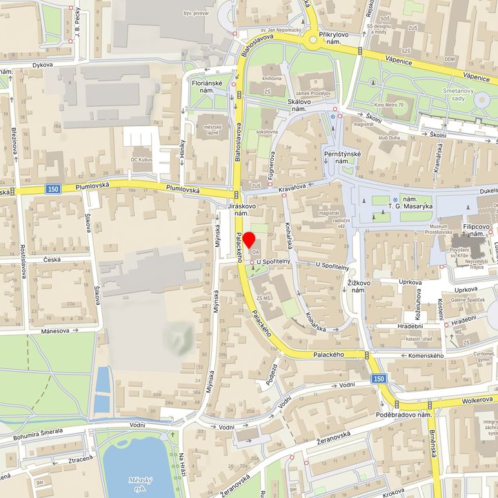 Mapa školy z Mapy.cz