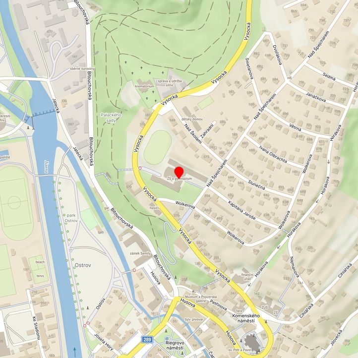 Mapa školy z Mapy.cz