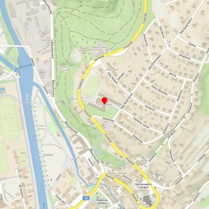 Mapa školy z Mapy.cz