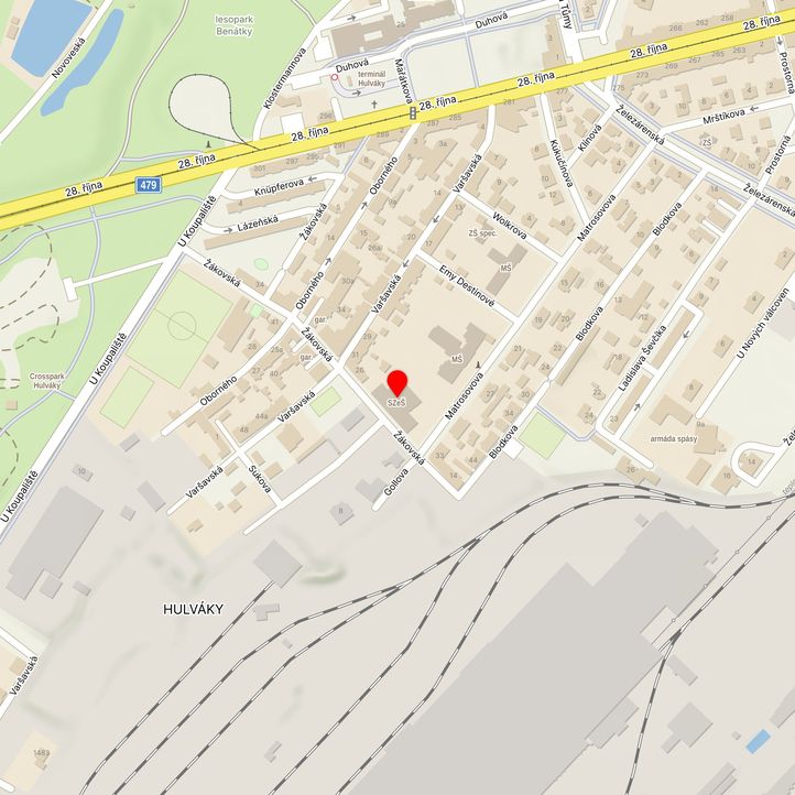 Mapa školy z Mapy.cz