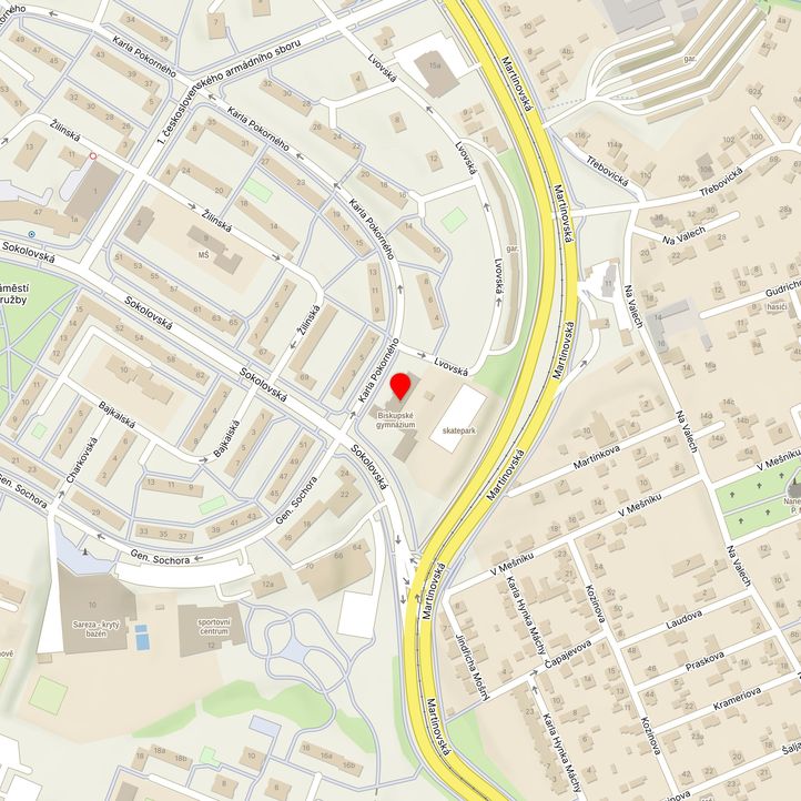 Mapa školy z Mapy.cz