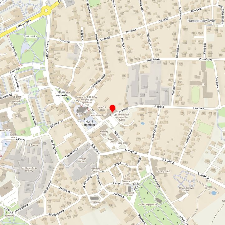 Mapa školy z Mapy.cz