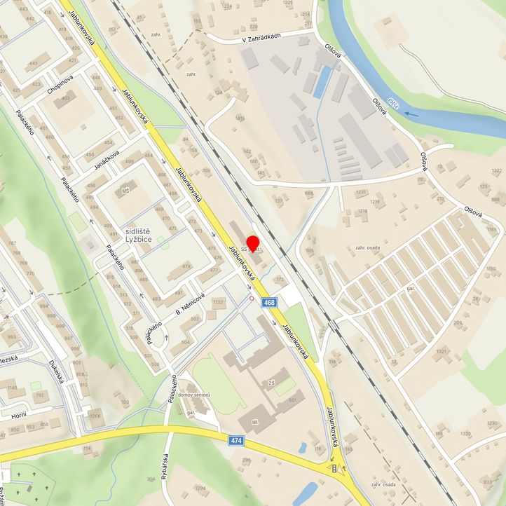 Mapa školy z Mapy.cz