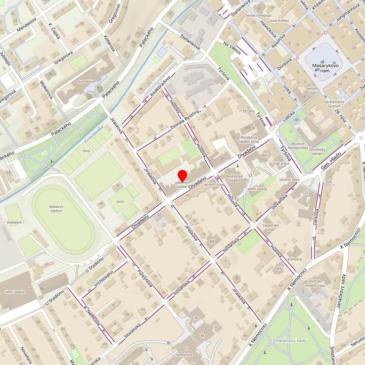 Mapa školy z Mapy.cz
