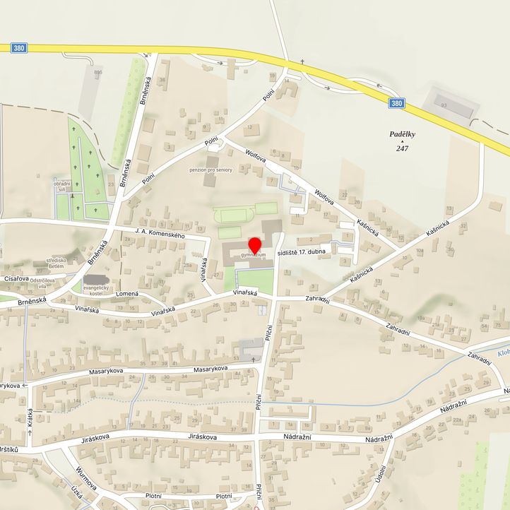 Mapa školy z Mapy.cz