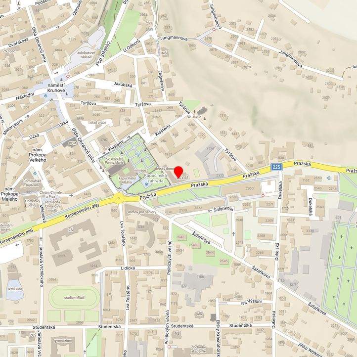 Mapa školy z Mapy.cz