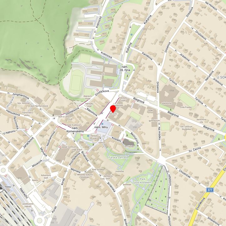 Mapa školy z Mapy.cz