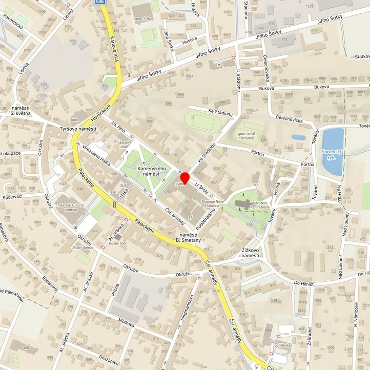 Mapa školy z Mapy.cz