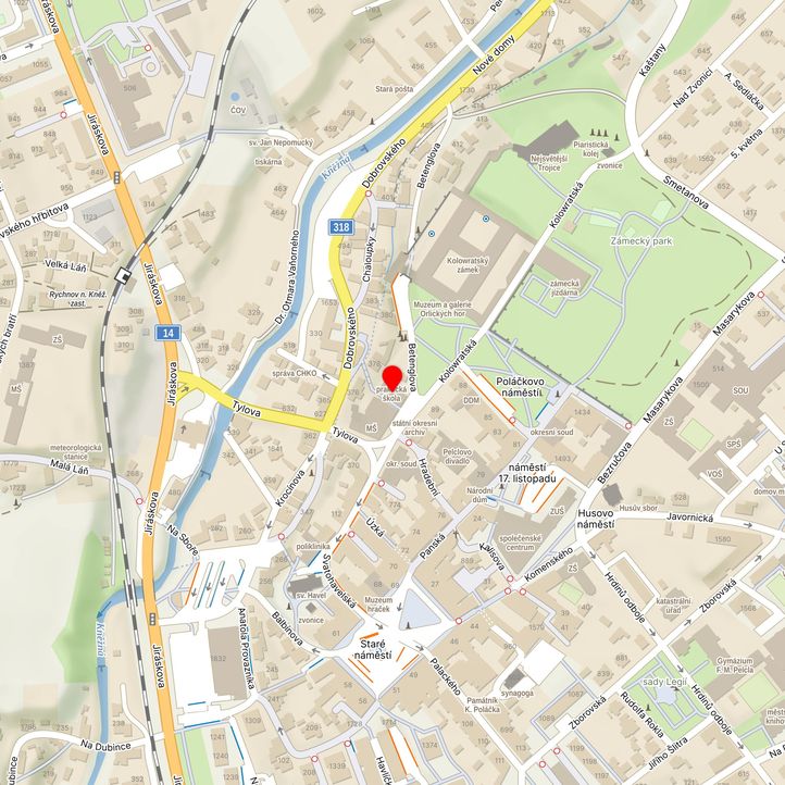 Mapa školy z Mapy.cz