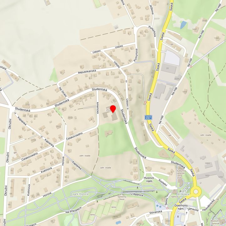 Mapa školy z Mapy.cz