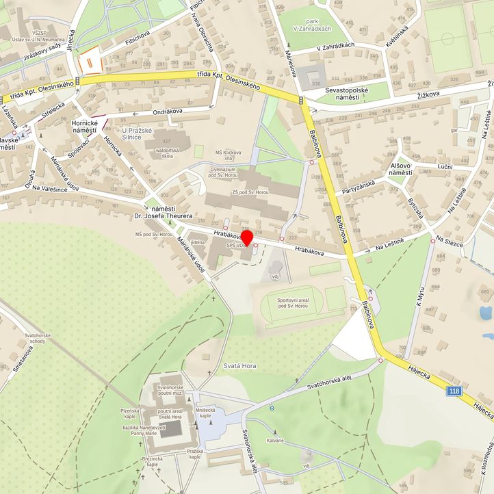 Mapa školy z Mapy.cz