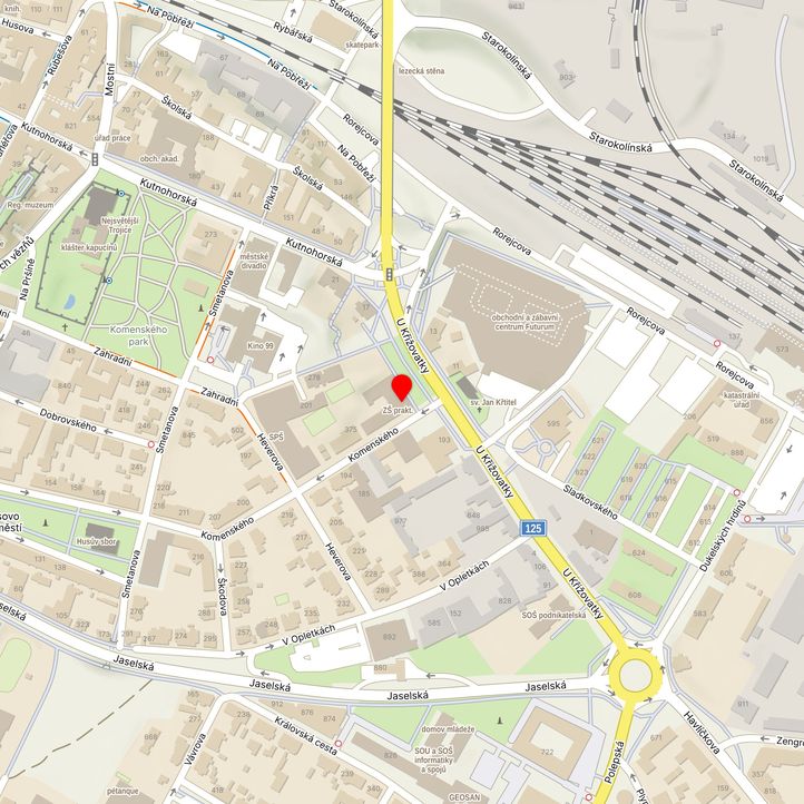 Mapa školy z Mapy.cz