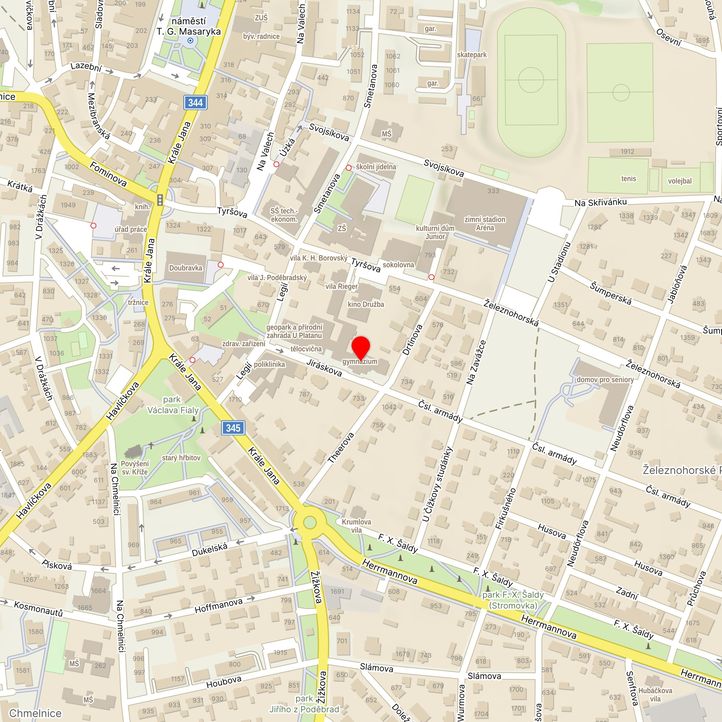 Mapa školy z Mapy.cz