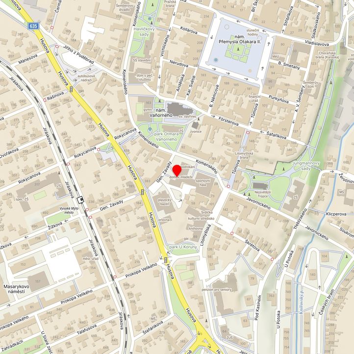 Mapa školy z Mapy.cz