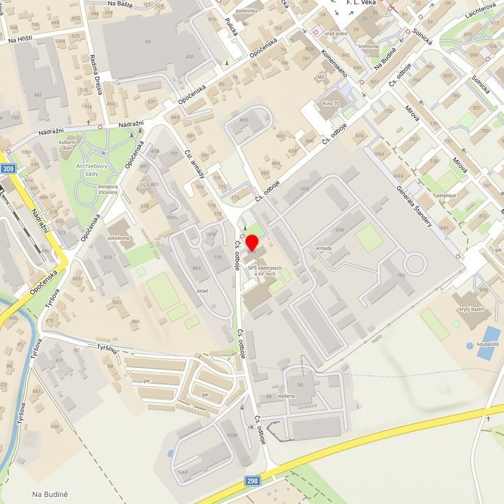 Mapa školy z Mapy.cz