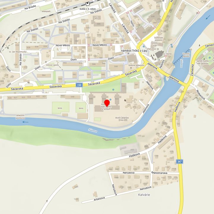 Mapa školy z Mapy.cz