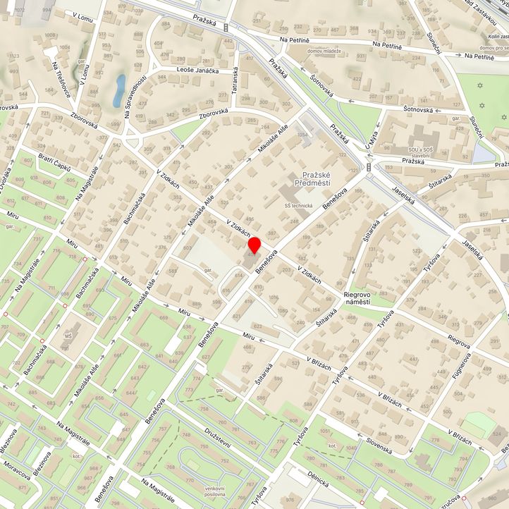 Mapa školy z Mapy.cz